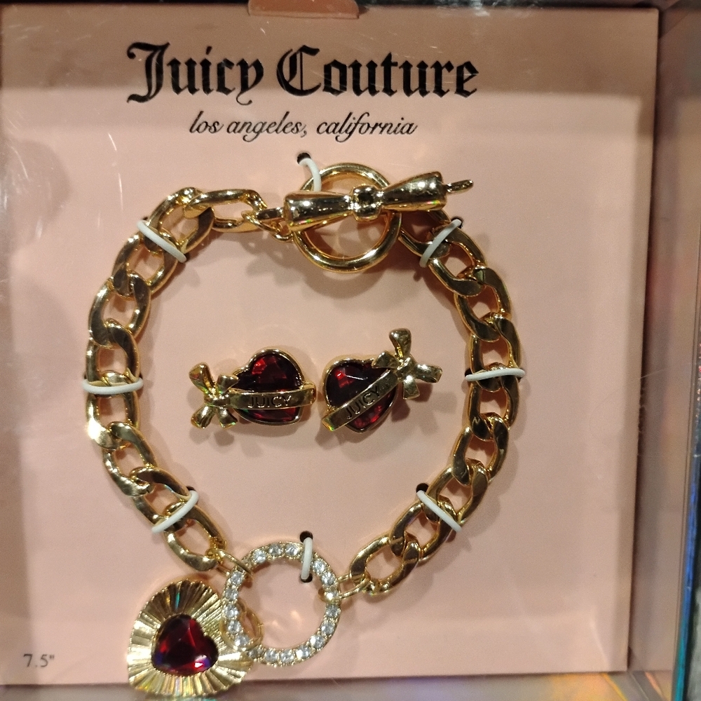 Women's Juicy Couture bracelet and earrings